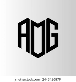 Diseño abstracto del logotipo de la letra de AOG. AOG diseño único. AOG.
