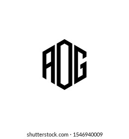 AOG Letter Logo Design polygon Monogram Icon Vector Template
