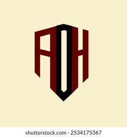 AOH creative minimalist letter logo. AOH unique vector initials alphabet letter logo design
