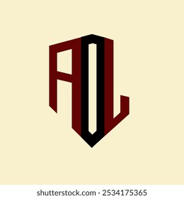 Logotipo de carta minimalista creativa de AOJ. AOJ diseño único del logotipo de la letra del alfabeto de las iniciales del Vector
