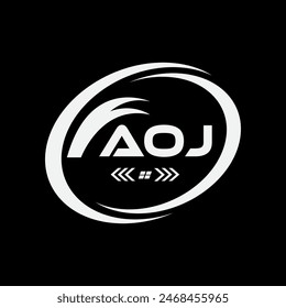 Diseño del logotipo de la letra AOJ. AOJ Logo monograma simple y moderno. Diseño Abstractas del Vector del alfabeto de AOJ.