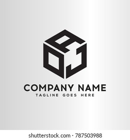 AOJ Letter logo template