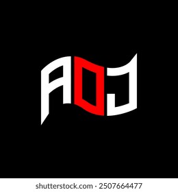 Diseño de logotipo de AOJ, logotipo simple y moderno de AOJ. Diseño de alfabeto lujoso de AOJ  
