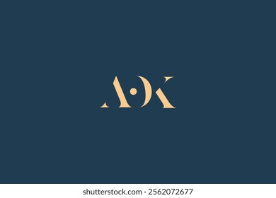 AOK abstract letter logo design. This logo is designed by three abstract letters.