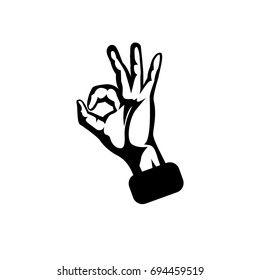 A-ok hand draw