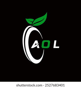 Logotipo da carta criativa minimalista da AOL. Projeto de logotipo de letra alfabética de iniciais de vetor exclusivo da AOL 