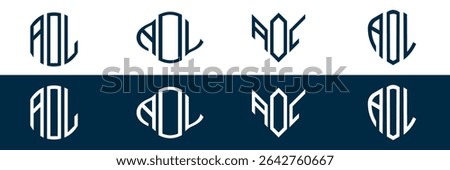 AOL letter logo set design