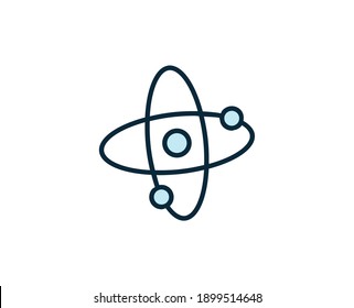 Aom-Line-Symbol. Hochwertiges Umrisssymbol für Webdesign oder mobile App. Leuchtendes Zeichen für Design-Logo. Farbumriss-Piktogramm auf weißem Hintergrund