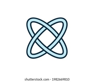 Aom-Line-Symbol. Hochwertiges Umrisssymbol für Webdesign oder mobile App. Leuchtendes Zeichen für Design-Logo. Farbumriss-Piktogramm auf weißem Hintergrund