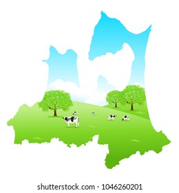  Aomori Cattle Map Ranch