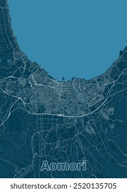 Aomori, Japan artistic map poster