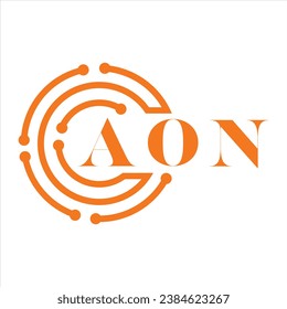AON-Briefdesign.AON-Logo-Design auf weißem Hintergrund.AON Monogram Logo-Design für Unternehmer und Unternehmen.