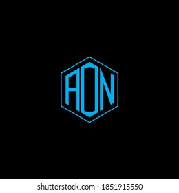 AON letter icon design on black background. Creative letter AON/A O N logo design. AON initials Logo design