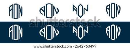 AON letter logo set design