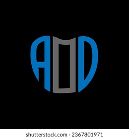 Diseño creativo del logo de la carta de AOO. Un diseño único.
