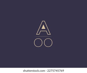 AOO letter logo design modern minimalist vector images