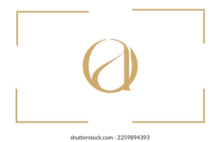 AO, OA, A, O, monograma del logotipo de las letras abstractas