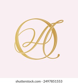 AO,OA, logo AO,Letter AO,monogram AO, vector, logo, Wedding Monogram Initials, Wedding Logo, Wedding Monogram,Logo Design