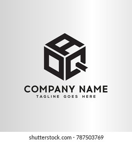 AOQ Letter logo template