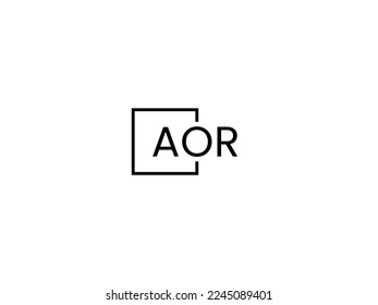 AOR  letter creative modern elegant swoosh logo design