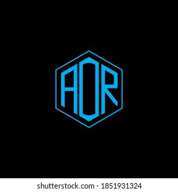 Aor Letter Icon Design On Black Stock Vector (Royalty Free) 1851931324 ...