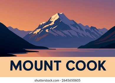 O Aoraki Mount Cook, o pico mais alto da Nova Zelândia, oferece vistas panorâmicas de tirar o fôlego, com geleiras e montanhas cobertas de neve ao redor da área. 