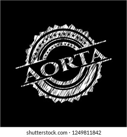 Aorta with chalkboard texture