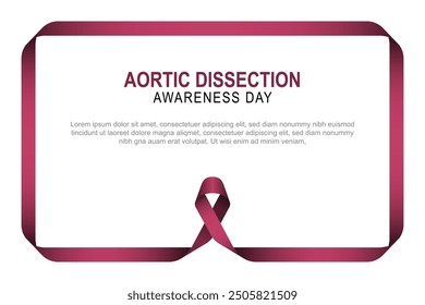 Aortic Dissection Awareness Day background. Vector illustration.