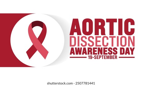 Aortic Dissection Awareness Day background or banner design template. Holiday concept. Template for background, banner, card, poster, placard, design template with unique shapes with standard color.