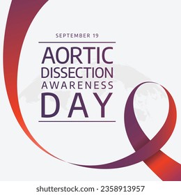 Aortic Dissection Awareness Day design template good for celebration usage. ribbon vector design. flat design. eps 10.