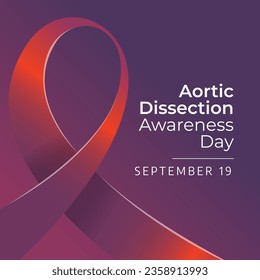 Aortic Dissection Awareness Day design template good for celebration usage. ribbon vector design. flat design. eps 10.