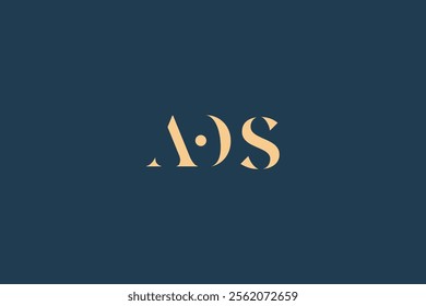 AOS abstract letter logo design. This logo is designed by three abstract letters.