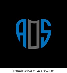 AOS letter logo creative design. AOS unique design.
