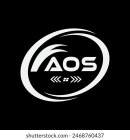 AOS-Logo-Design. AOS Einfaches und modernes Monogramm-Logo. AOS Abstraktes Alphabet Vektorgrafik Design.