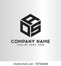 AOS Letter logo template