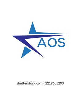 AOS Letter logo white background .AOS technology logo design vector image in illustrator .AOS letter logo design for entrepreneur and business.

