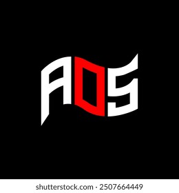 AOS Logo Design, AOS einfache und moderne Logo. AOS luxuriöses Alphabet Design  
