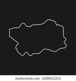 Aosta Valley Map. Region of Italy. Vector illustration.