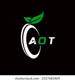 AOT creative minimalist letter logo. AOT unique vector initials alphabet letter logo design 