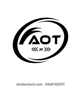Diseño del logotipo de la letra AOT. AOT Logo monograma simple y moderno. Diseño Abstractas del Vector del alfabeto de AOT.