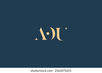 AOU abstract letter logo design. This logo is designed by three abstract letters.