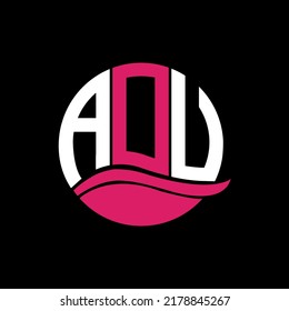 AOU initial modern logo design vector icon template