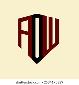 AOW creative minimalist letter logo. AOW unique vector initials alphabet letter logo design
