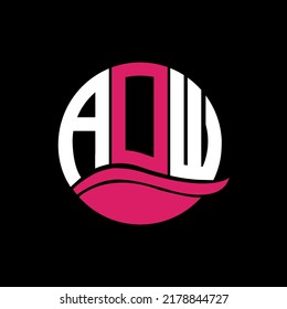 AOW initial modern logo design vector icon template