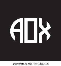 AOX letter logo design on black background. AOX 
creative initials letter logo concept. AOX letter design.
