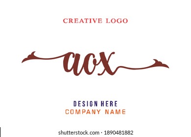 AOX lettering logo is simple, easy to understand and authoritative