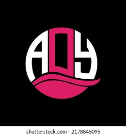 AOY initial modern logo design vector icon template