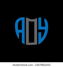 AOY Brief Logo kreatives Design. Ein einzigartiges Design.
