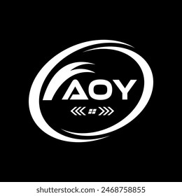 Diseño del logotipo de la letra AOY. AOY Logo monograma simple y moderno. Diseño Abstractas del Vector del alfabeto de AOY.