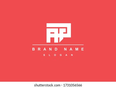 AP Abstract Letter Mark Monogram Graphic Vector Logo Template